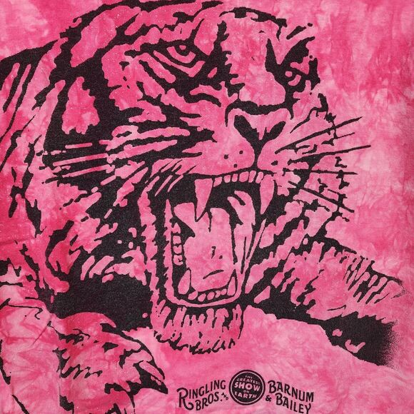 Vintage Ringling Bros Barnum Bailey Circus T-Shirt Size S Pink Glittery Y2K - Picture 3 of 9